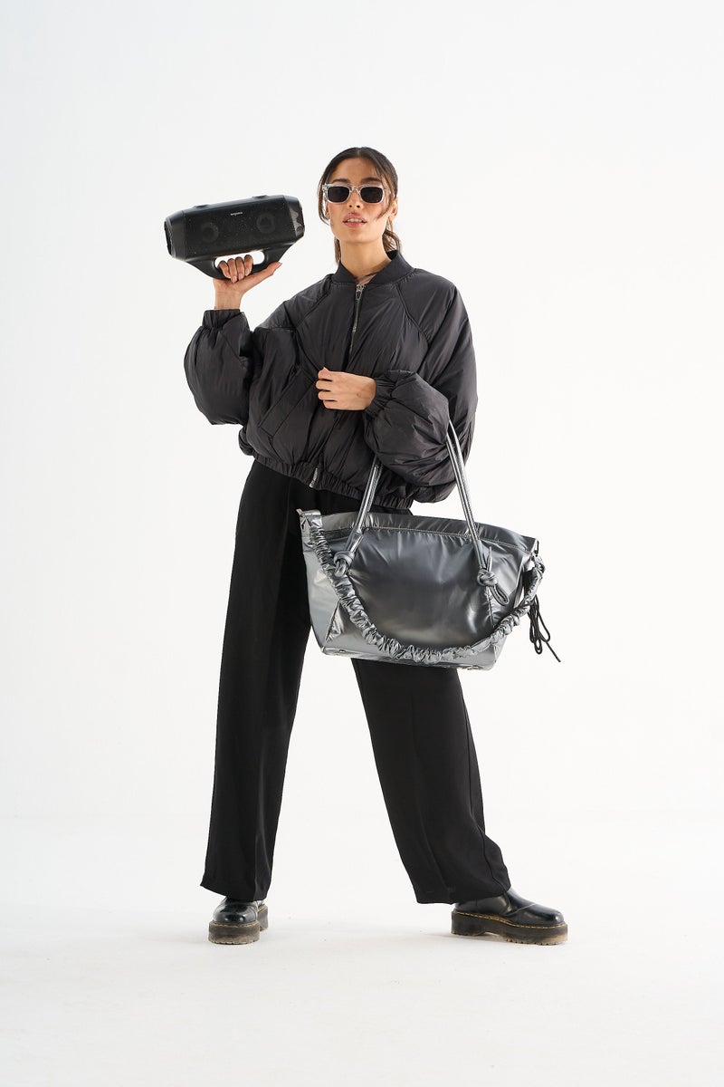 Zuri Via Tote - Dark Silver - Image 4